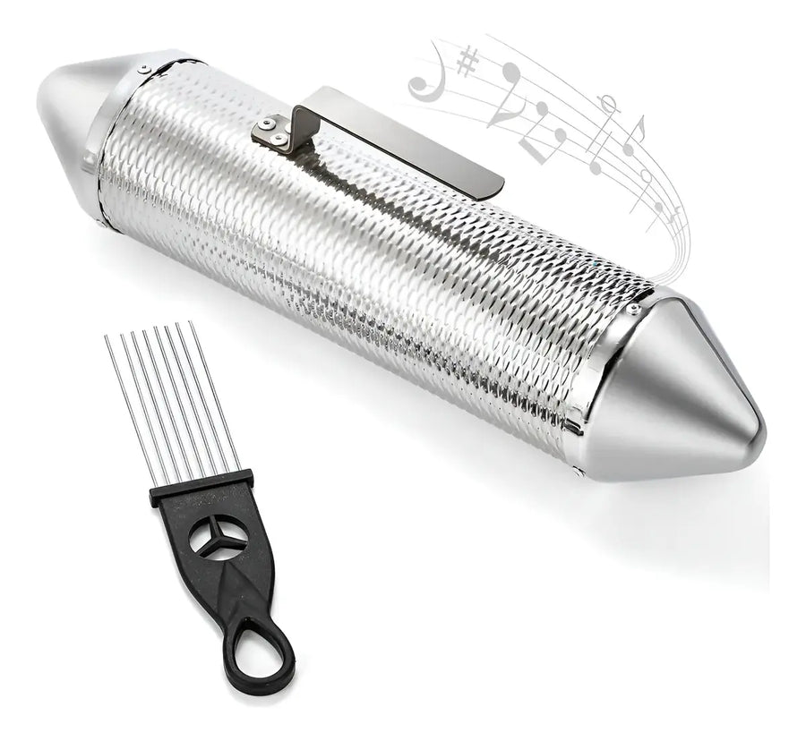 GUIRO TORPEDO LARGO RELLENO DE SHAKERS C/ PEINETA COPACABANA CPGR003