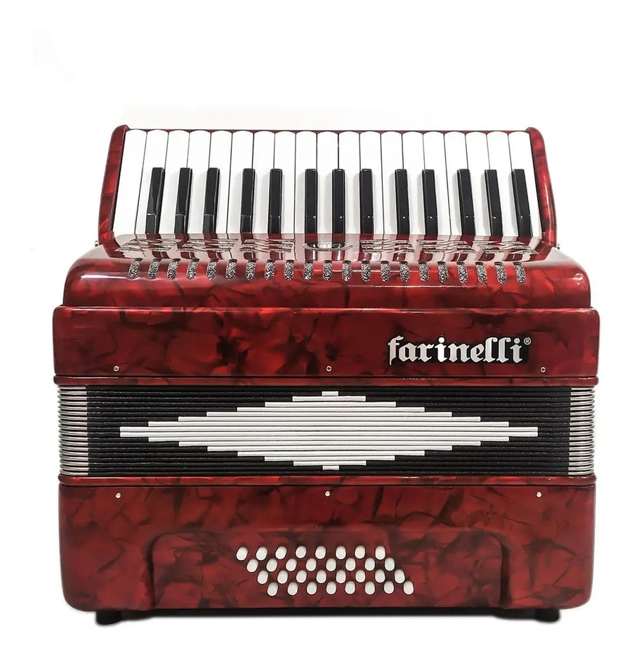 ACORDEON TECLAS ROJO 32 TECLAS 32 BAJOS FARINELLI 1306-1R