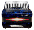 ACORDEON TECLAS AZUL 34 TECLAS 48 BAJOS 5 REGS FARINELLI 1307A