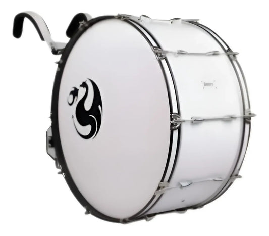 TAMBORA DE MARCHA BLANCA 28X12 8 LUGS CON ARNES CENTURY CNTM016