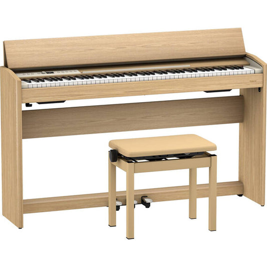 Piano digital de mueble, moderno color roble claro F701 NATURAL