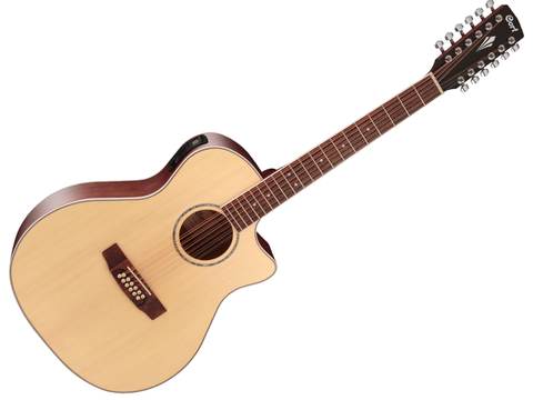 GUITARRA ELECTROACUSTICA CORT DE 12 CUERDAS, NATURAL MATE GA-MEDX-12 OP