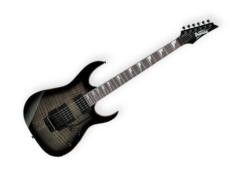 GUITARRA ELECTRICA IBANEZ ''GIO RG'' ENTINTADA NEGRA/SOMBREADO NEGRO GRG320FA-TKS
