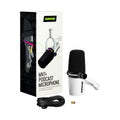 SHURE MV7+-W Micrófono para podcast y home office color blanco MV7+-W