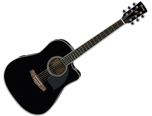 GUITARRA ELECTROACUSTICA IBANEZ NEGRA PF15ECE-BK