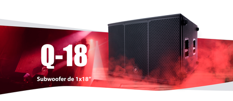 Subwoofer QMC con altavoz de 18", activo con DSP Q-18