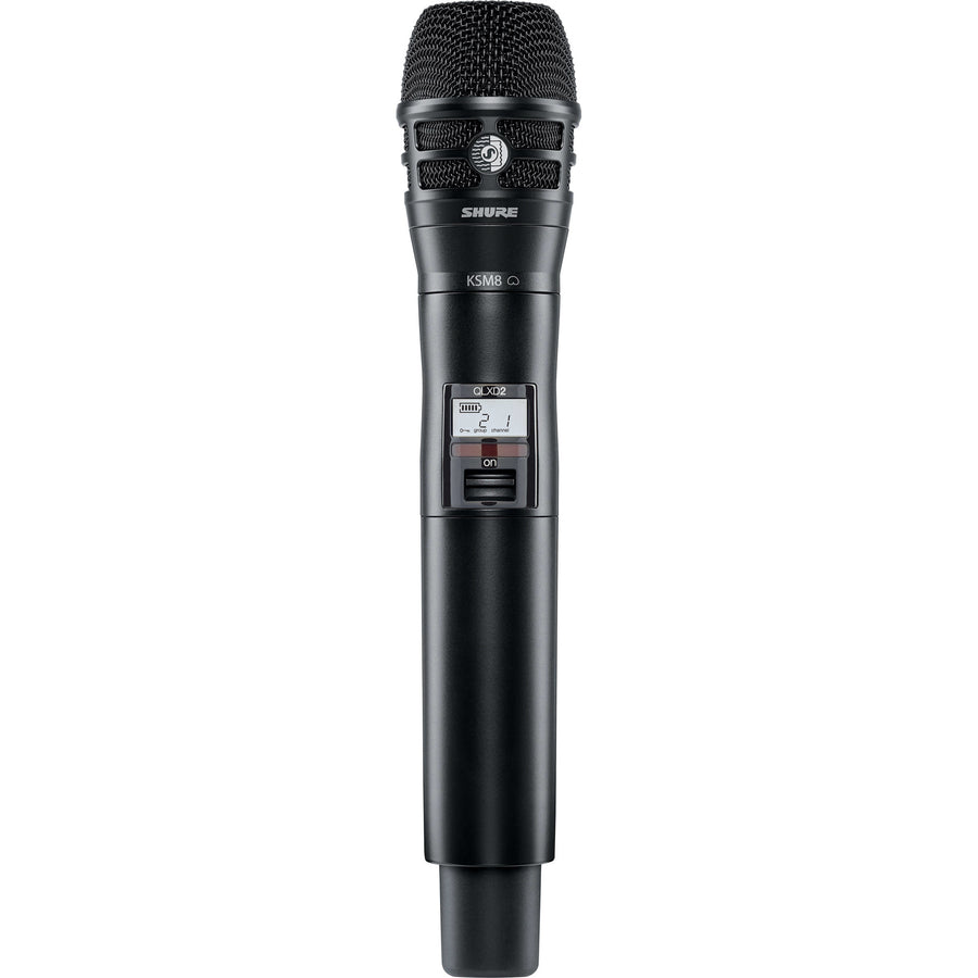 SHURE QLXD2/K8B-J50 Transmisor de mano para sistema inalámbrico digital cápsula KSM8 serie QLXD QLXD2/K8B-J50