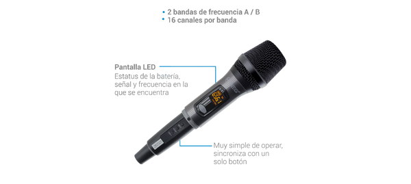 MICROFONO INALAMBRICO KM14DI
