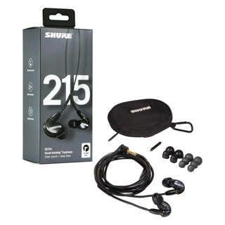 SHURE SE215-K Audífonos In-Ear Profesionales color negro SE215-K