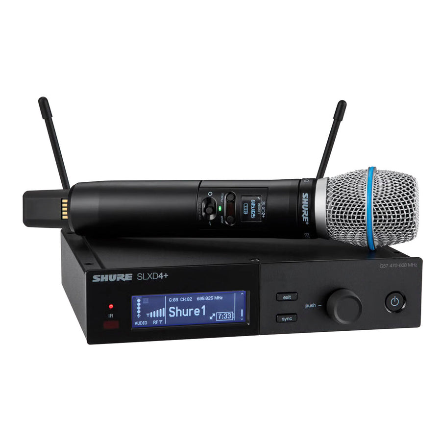 SHURE SLXD24+/B87A Sistema inalámbrico con microfono para voz, capsula BETA87-A SLXD24+/B87A-G57
