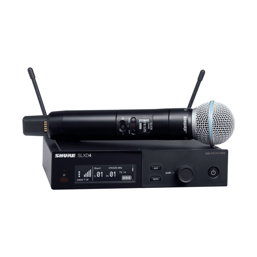 SHURE SLXD24/B58-G58 Sistema inalambrico digital con microfono para voz, capsula BETA58 SLXD24/B58-G58