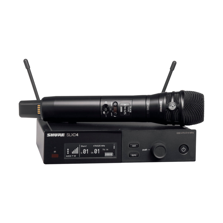 SHURE SLXD24/K8B-G58 Sistema inalámbrico digital con microfono para voz , capsula KSM8 SLXD24/K8B-G58