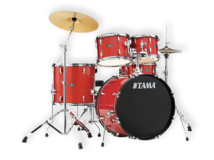 BATERIA TAMA ''STAGESTAR'' DE 5 PZAS. ROJO BRILLANTE CON ATRILES, ASIENTO Y PLATILLOS ST52H6C-CDS