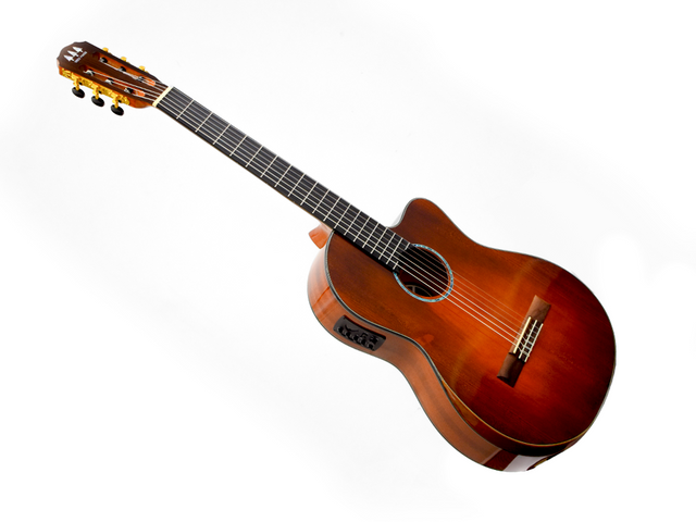 GUITARRA ELECTROACUSTICA TRES PINOS, CAFE TRANSPARENTE TPCE-0700 BR