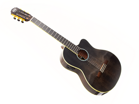 GUITARRA ELECTROACUSTICA TRES PINOS, NEGRO TRANSPARENTE TPCES-0600 BK
