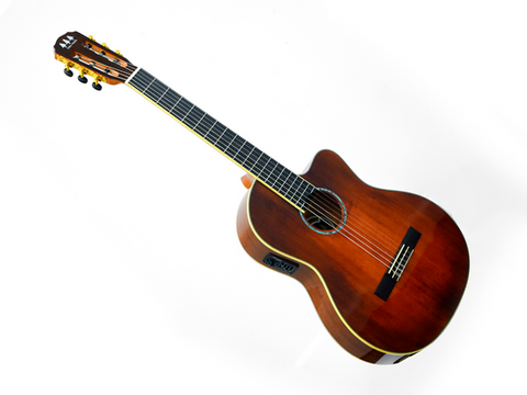 GUITARRA ELECTROACUSTICA TRES PINOS, CAFÉ TRANSPARENTE TPCES-0600 BR