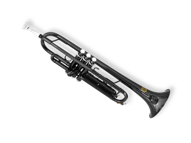 TROMPETA SI BEMOL BLESSING NEGRA NIQUELADA CON ESTUCHE TR-6334BK