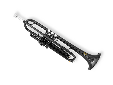 TROMPETA SI BEMOL BLESSING NEGRA NIQUELADA CON ESTUCHE TR-6334BK