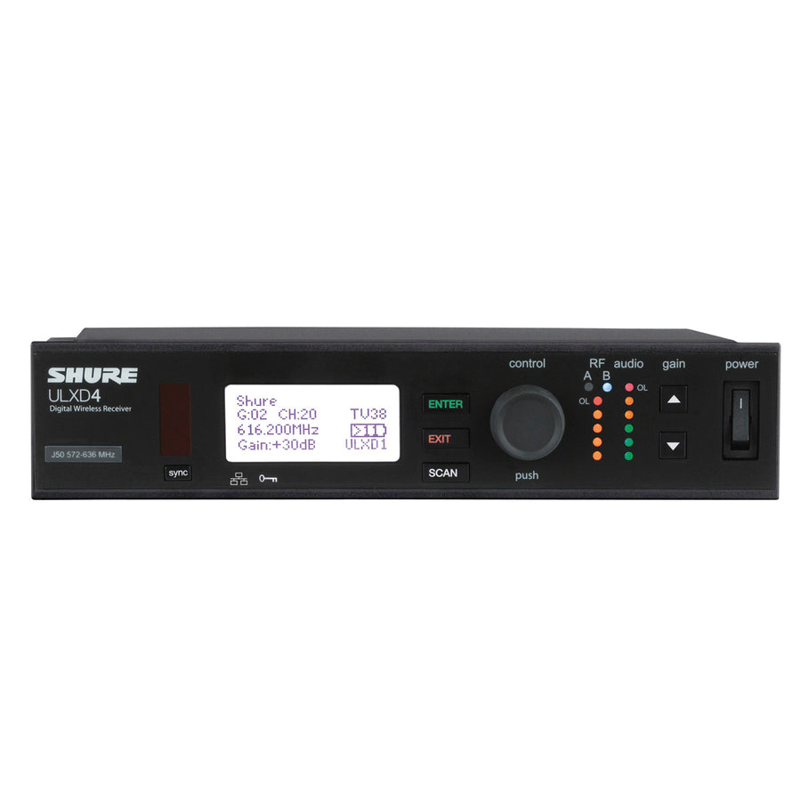 SHURE ULXD4-G50 Receptor para sistema inalambrico digital serie ULXD ULXD4-G50