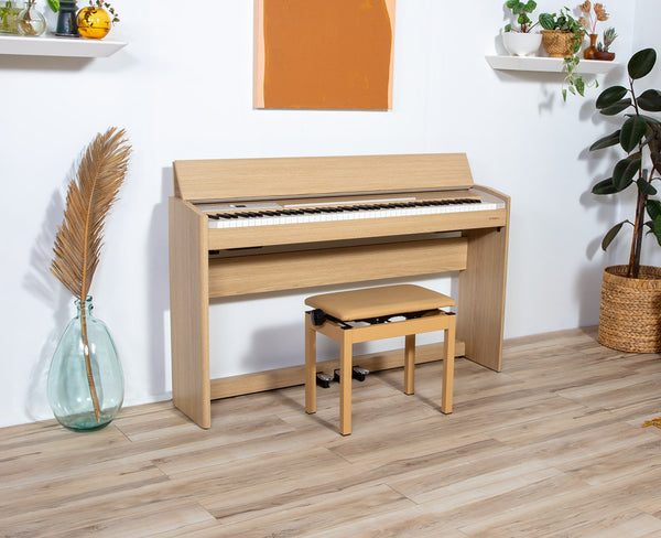 Piano digital de mueble, moderno color roble claro F701-LA