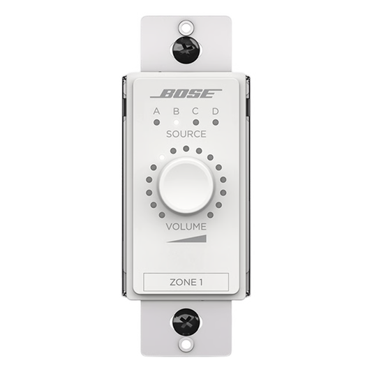 Control de volumen Digital | Selector de Fuente de Audio (A/B/C/D) | ControlCenter | Blanco CC3-DW