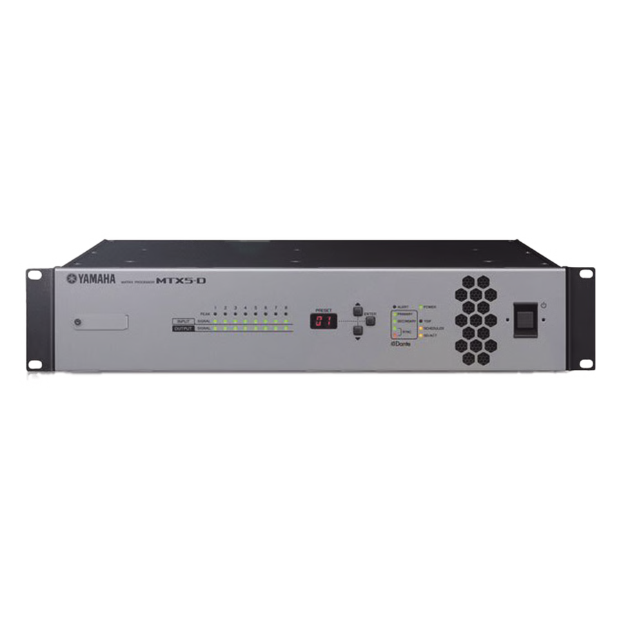 Procesador Matricial de Audio | DSP | 34 Entradas (entre digital y análogas) x 16 Salidas | Ideal para Instalaciones Comerciales | Interfaz Dante MTX5-D