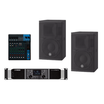 Kit Refuerzo Sonoro y Mixer | Incluye 2 Bocinas CHR10 | Amplificador PX5 | Mezclador MG10 | Ideal para PA CHR10KIT/PA