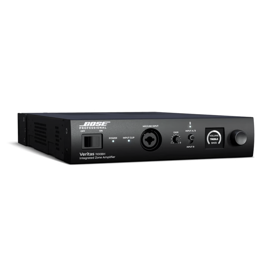 Amplificador Veritas | 1x100W | 70V-100V | Bluetooth 5.0 | DSP | Entradas Balanceadas y RCA | Alta Impedancia 1100BH