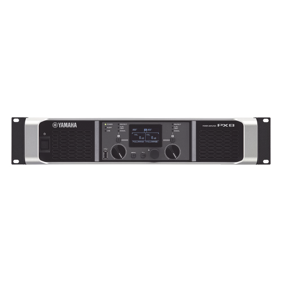 Amplificador de audio Clase D | 800 W x 2 a 8&Omega; | 1050 W x 2 a 4&Omega;. | Baja Impedancia | Procesamiento Inteligente PX8