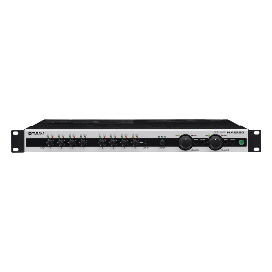 Mezclador Amplificador | 2 zonas | 120w a 70/100V | 100w a 8&Omega; | DSP Integrado MA2120