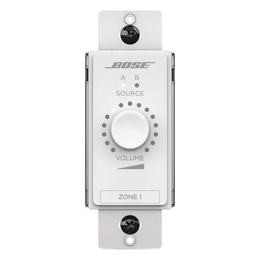 Control de volumen Digital | Selector de Fuente de Audio (A/B) | ControlCenter | Blanco CC2-DW