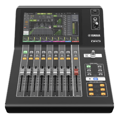 Mezcladora digital para grabación o en vivo 16 x 8 pantalla tactil 9" con puertos Dante incorporado DM3