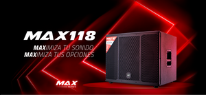 Subwoofer QMC con altavoz de 18", activo con DSP  MAX-118