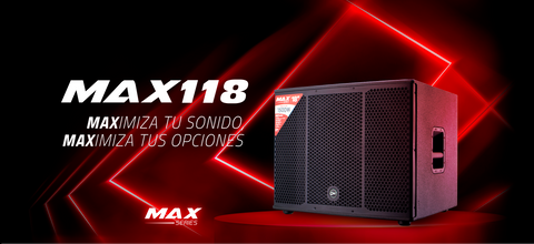Subwoofer QMC con altavoz de 18", activo con DSP  MAX-118