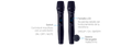 MICROFONO INALAMBRICO DOBLE UHF KD332