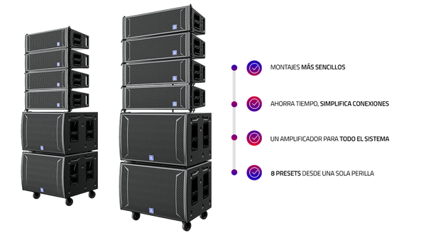 Sistema de Audio Amplificado Elipsis VA208 LINE ARRAY