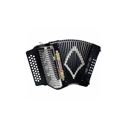 ACORDEON EXCELSIOR DIATONICO NEGRO C/ESTUCHE 3012BKGCF