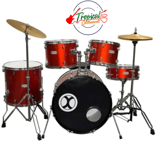 BATERIA PROFESIONAL ROJO METALICO TERMINADO CROMATICO  EXTREME EXBT062