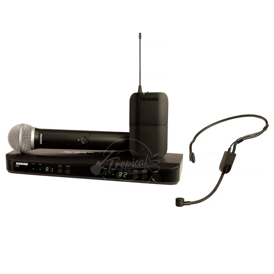 Sistema Shure BLX1288/P31 Doble Inalámbrico Portátil de Microfono y Auriculares