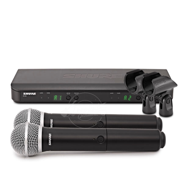 Sistema Shure BLX288/PG58 Inalámbrico, Transmisores de mano con cápsula PG58