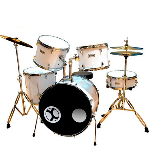 Bateria Extreme Exbt080 Profesional Blanca Aro Cromado 5 Pzas