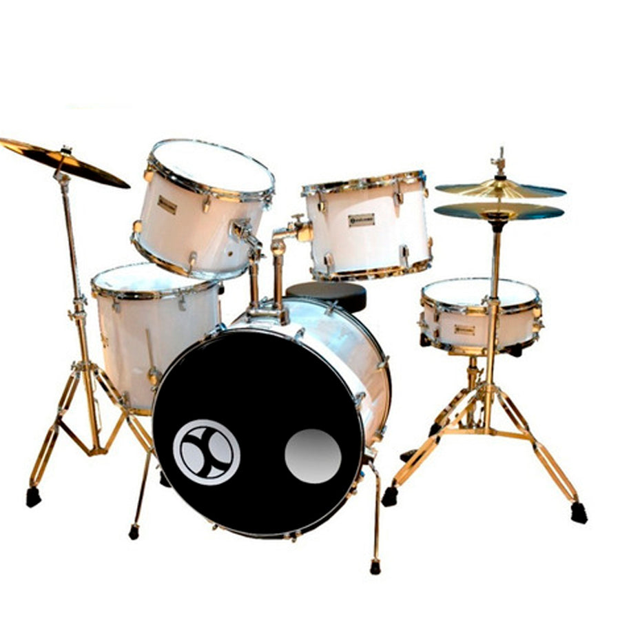 Bateria Extreme Exbt080 Profesional Blanca Aro Cromado 5 Pzas