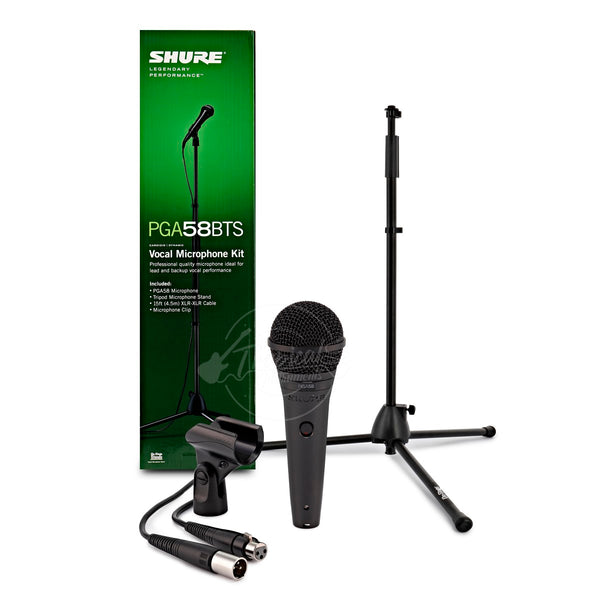 Microfono Shure Dinamico Pga58-bts  Pedestal Cable Paquete