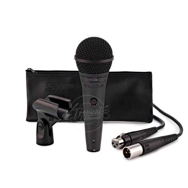 Micrófono Shure  Vocal Dinámico Cardioide + Cable XLR  PGA58
