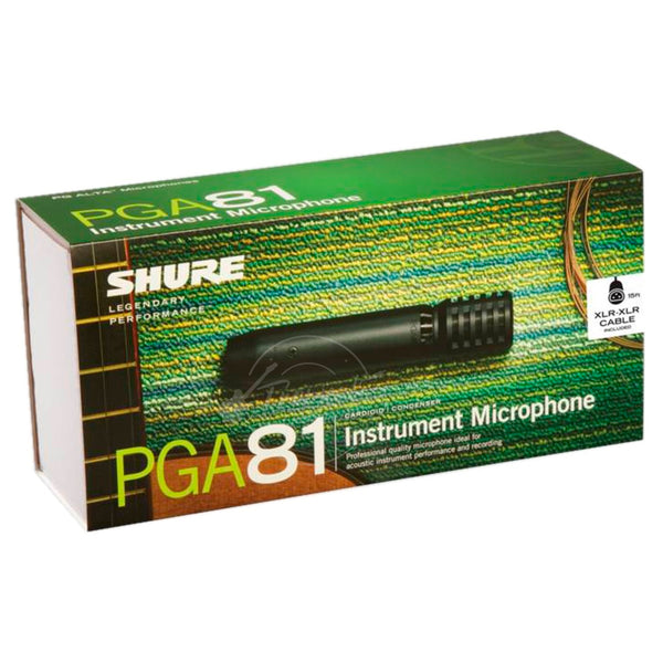 Microfono Shure PGA81  Condensador Cardiode para Instrumentos/ Cable XLR