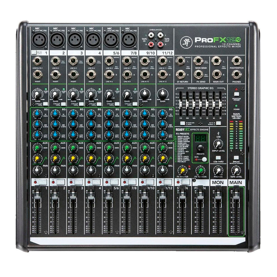 Mezcladora Mackie Profesional 12 Canales C/Efectos Y Usb,Profx12V2