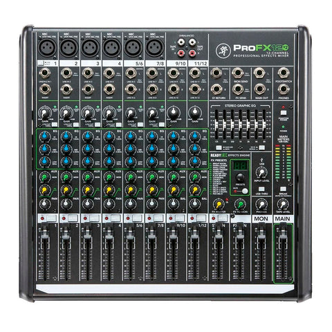 Mezcladora Mackie Profesional 12 Canales C/Efectos Y Usb,Profx12V2